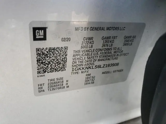 2020 GMC ACADIA SLE  
