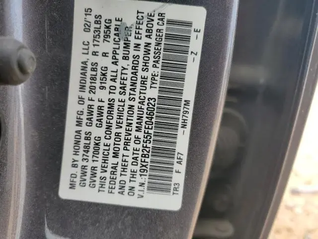 2015 HONDA CIVIC LX  