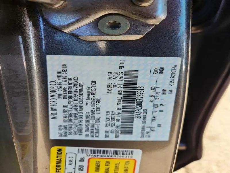 2014 FORD FUSION TITANIUM PHEV  