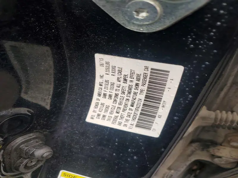 2015 HONDA ACCORD EX  