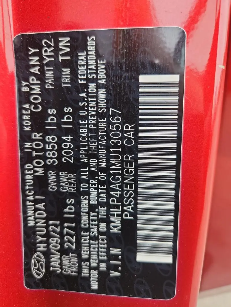 2021 HYUNDAI ELANTRA LIMITED  