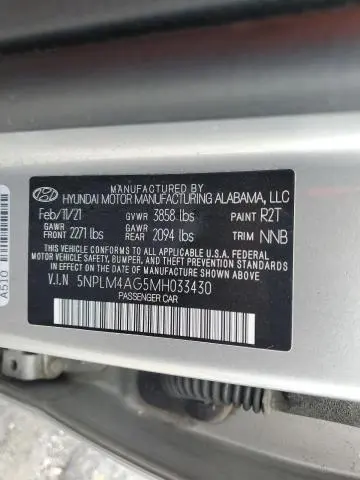 2021 HYUNDAI ELANTRA SEL  