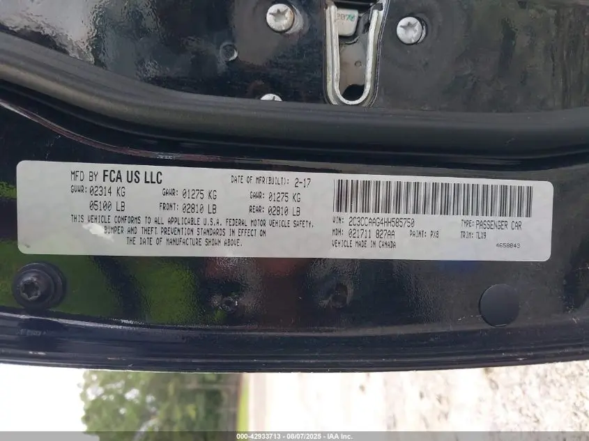 2017 CHRYSLER 300 LIMITED