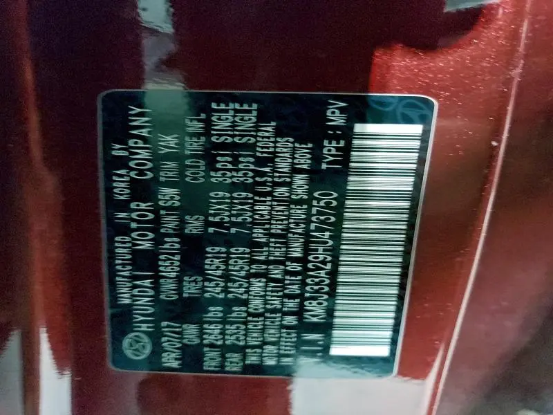 2017 HYUNDAI TUCSON LIMITED  