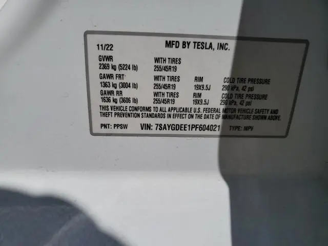 2023 TESLA MODEL Y