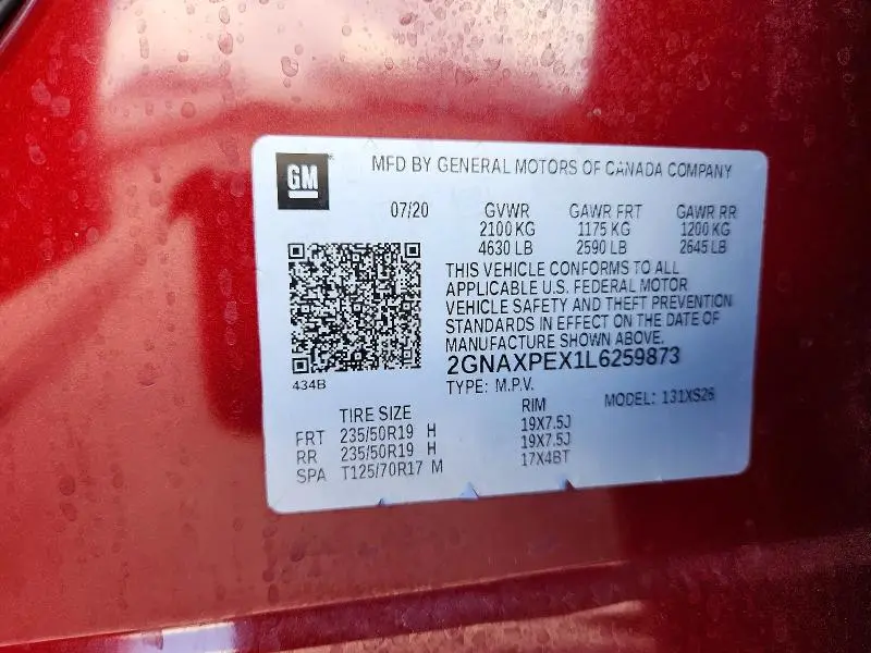 2020 CHEVROLET EQUINOX PREMIER  