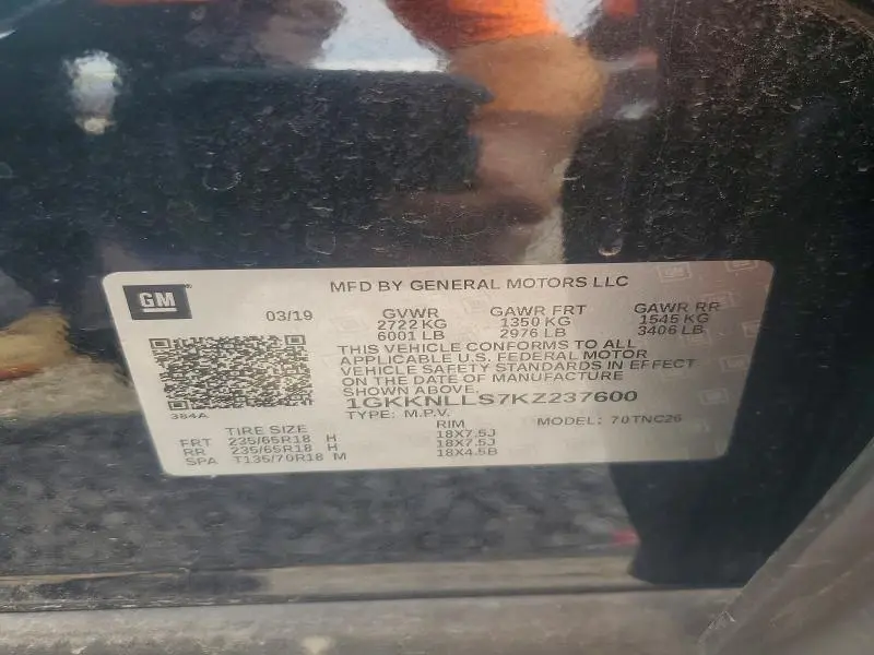 2019 GMC ACADIA SLE  