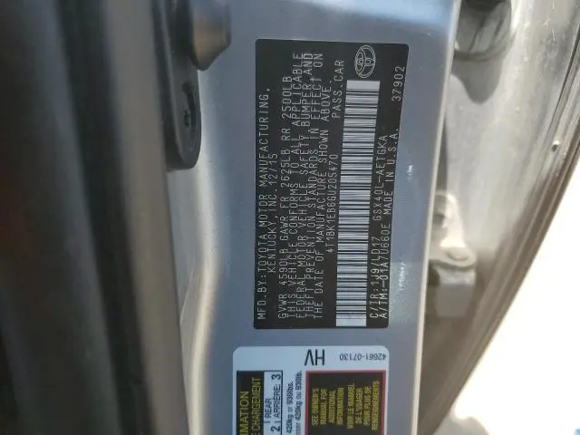 2016 TOYOTA AVALON XLE  