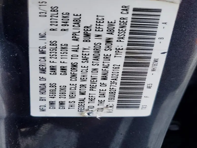 2015 ACURA TLX ADVANCE  