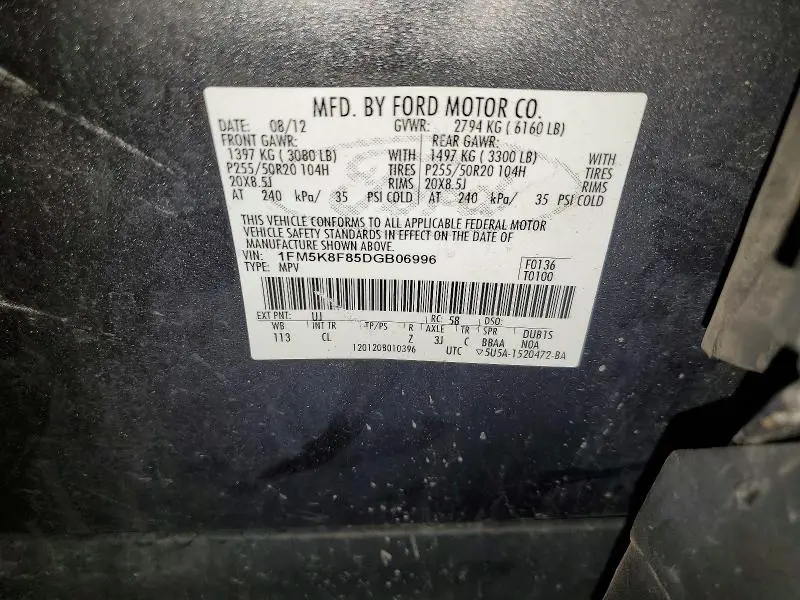 2013 FORD EXPLORER LIMITED  