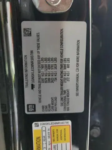 2022 CHEVROLET TAHOE K1500  