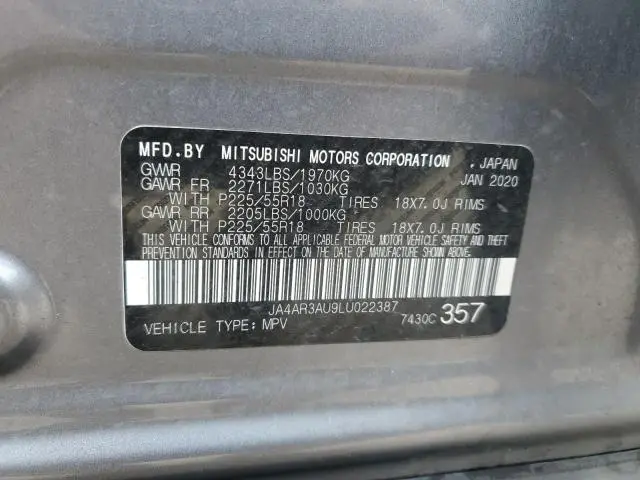 2020 MITSUBISHI OUTLANDER SPORT ES  