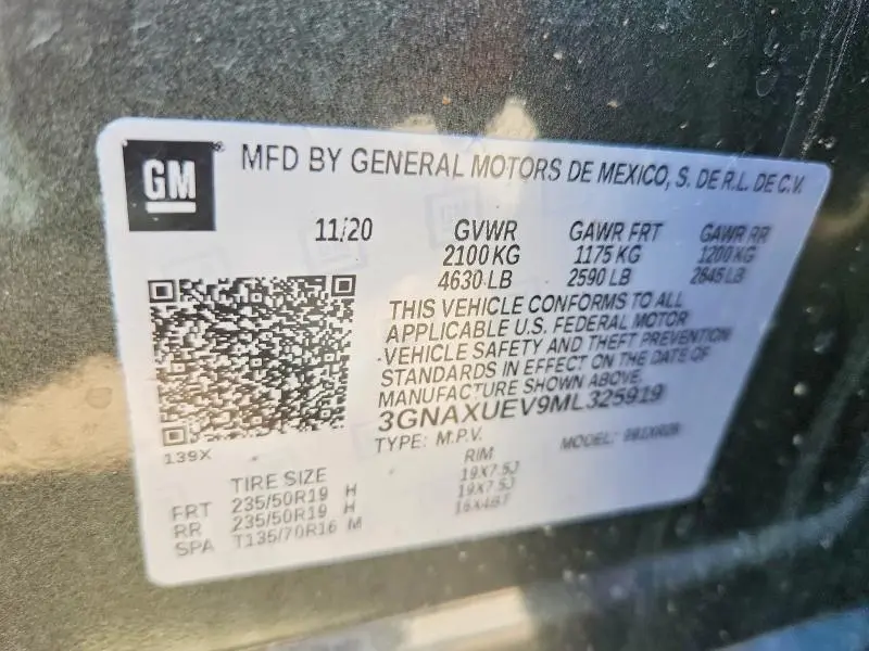 2021 CHEVROLET EQUINOX LT  