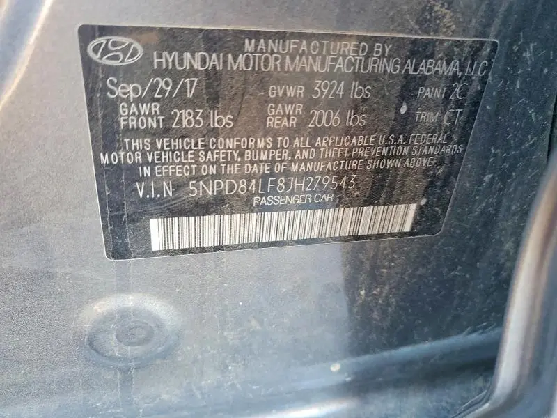 2018 HYUNDAI ELANTRA SEL  