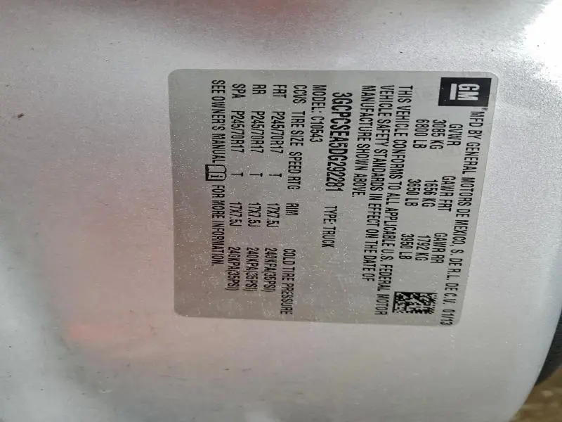 2013 CHEVROLET SILVERADO C1500 LT  