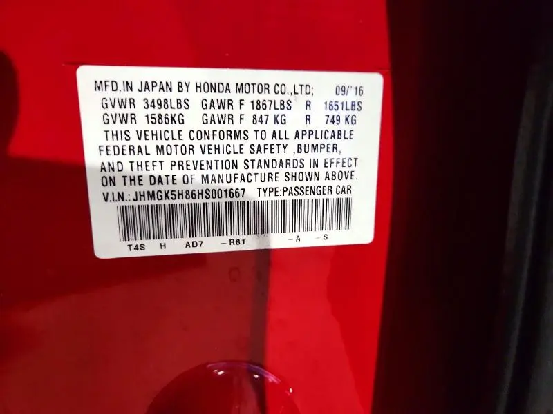 2017 HONDA FIT EX  