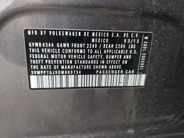 2013 VOLKSWAGEN JETTA S  