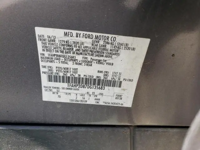 2013 FORD TAURUS SE  