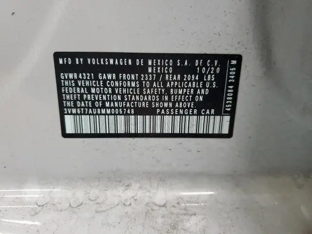 2021 VOLKSWAGEN GTI S