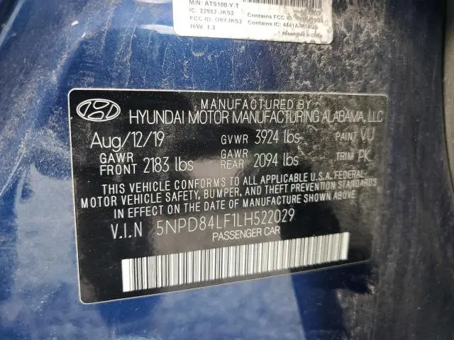 2020 HYUNDAI ELANTRA SEL