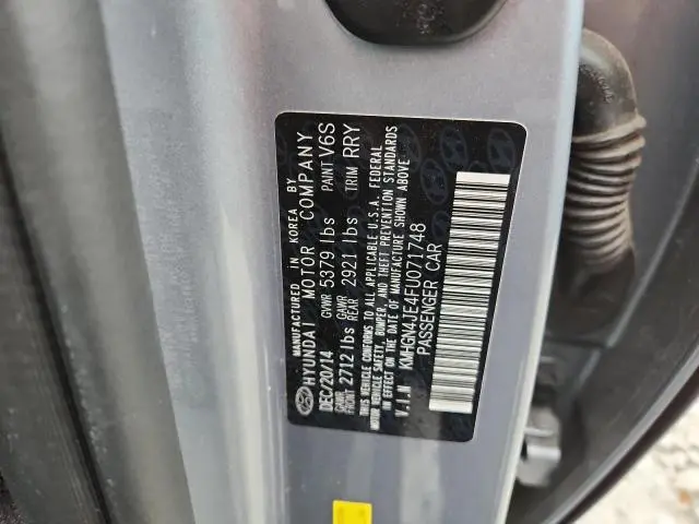 2015 HYUNDAI GENESIS 3.8L  