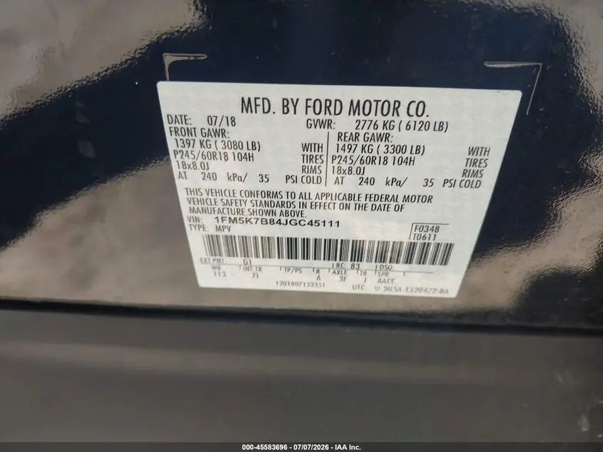 2018 FORD EXPLORER  