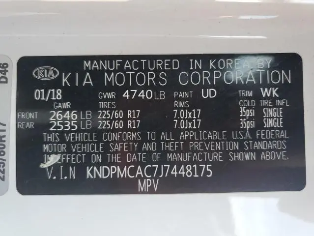 2018 KIA SPORTAGE LX