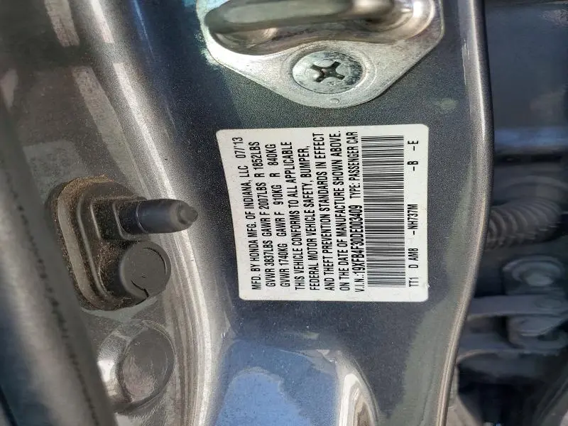 2013 HONDA CIVIC HYBRID L  