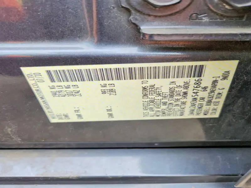 2010 NISSAN ALTIMA 2.5  