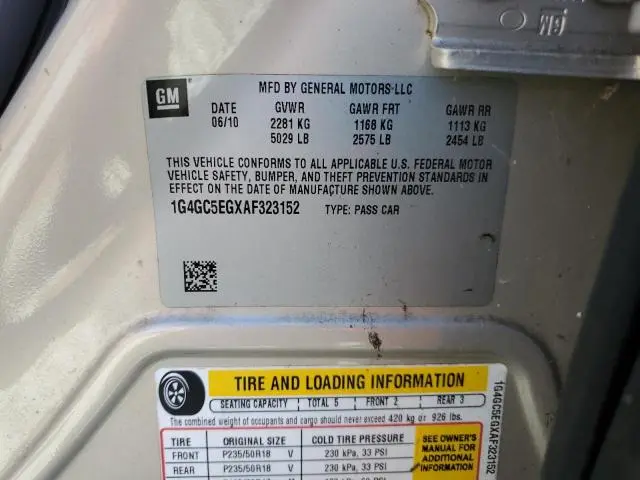 2010 BUICK LACROSSE CXL  