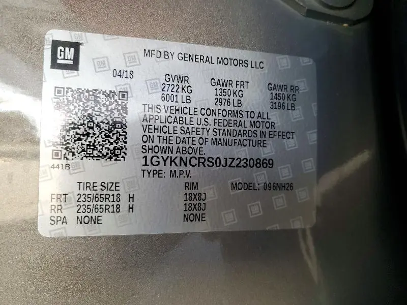 2018 CADILLAC XT5 LUXURY  