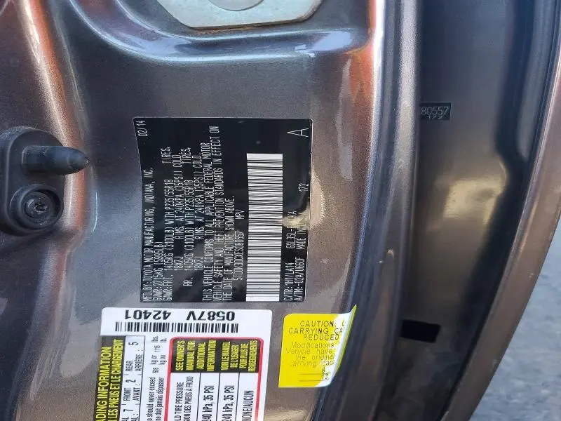 2014 TOYOTA SIENNA LIMITED 7-PASSENGER  