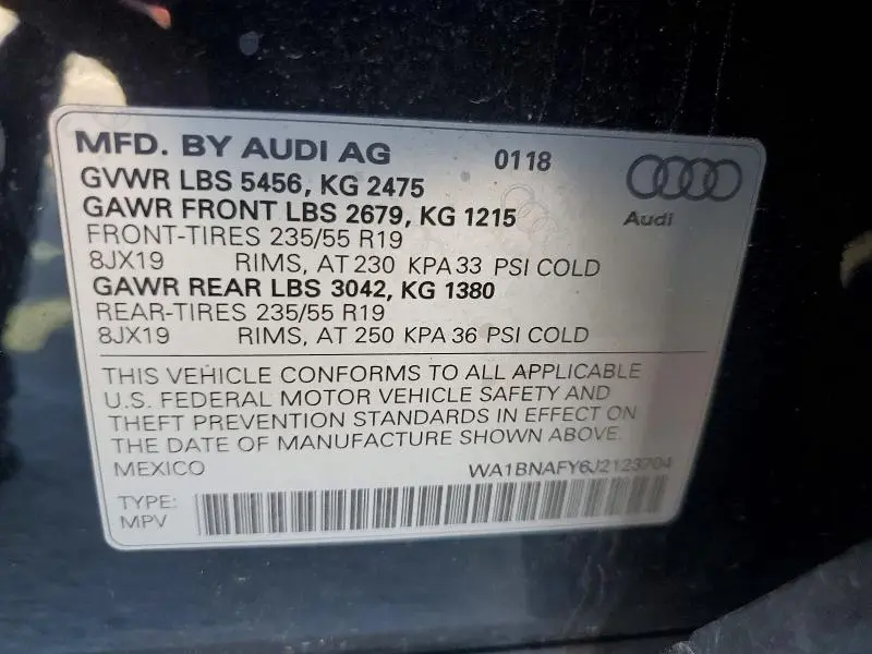 2018 AUDI Q5 PREMIUM PLUS  