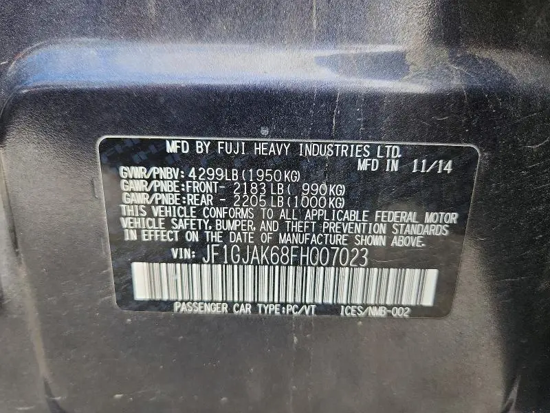 2015 SUBARU IMPREZA PREMIUM PLUS  