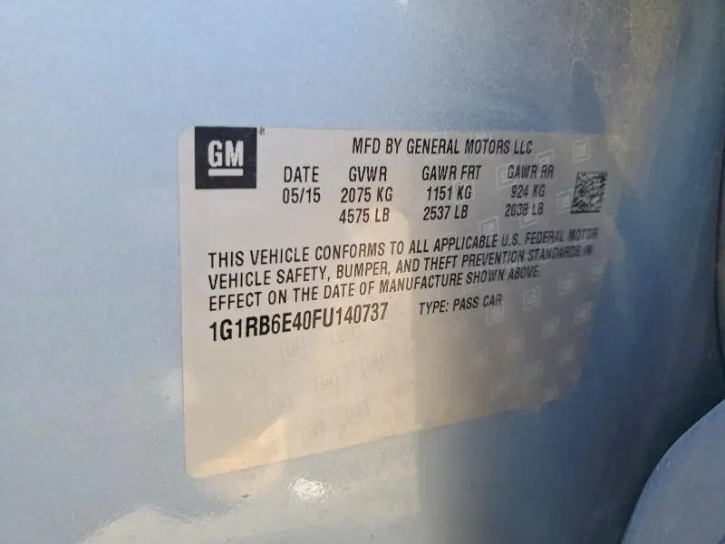 2015 CHEVROLET VOLT   