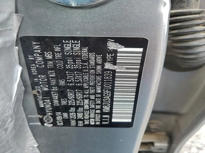 2015 HYUNDAI TUCSON LIMITED  