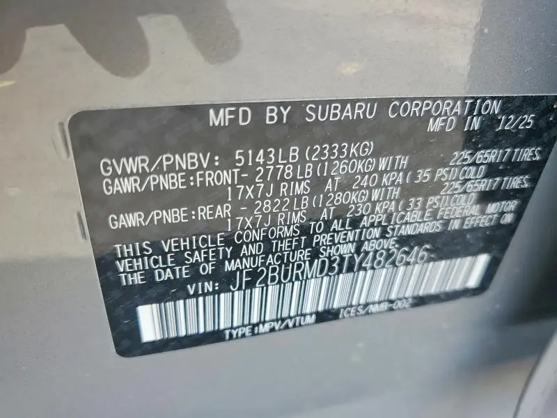 2026 SUBARU OUTBACK WILDERNESS  