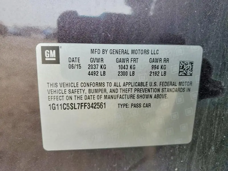 2015 CHEVROLET MALIBU 1LT  