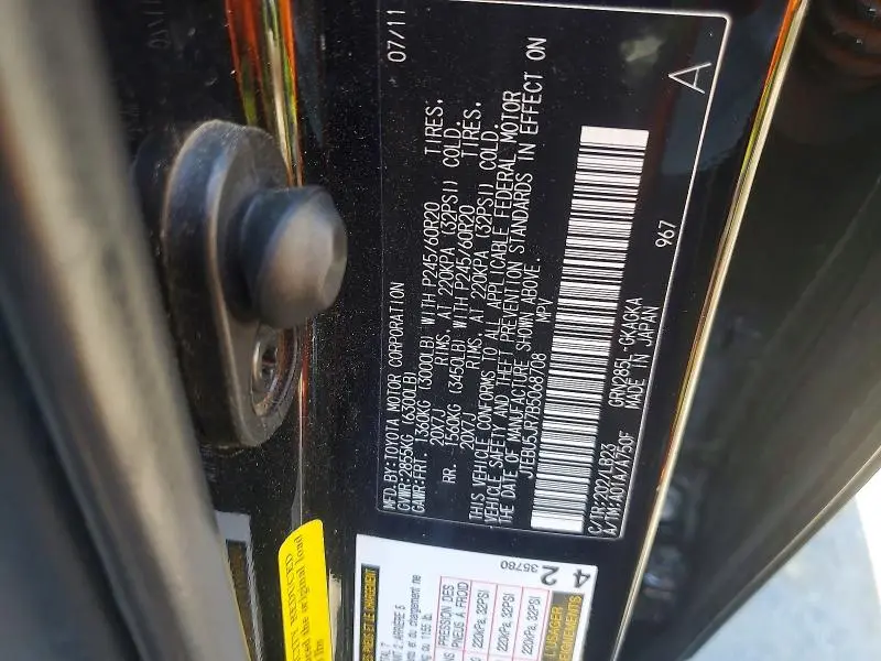 2011 TOYOTA 4RUNNER LIMITED  