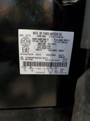 2013 FORD EXPLORER LIMITED  