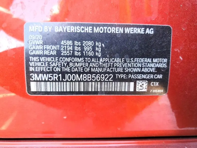 2021 BMW 330I   