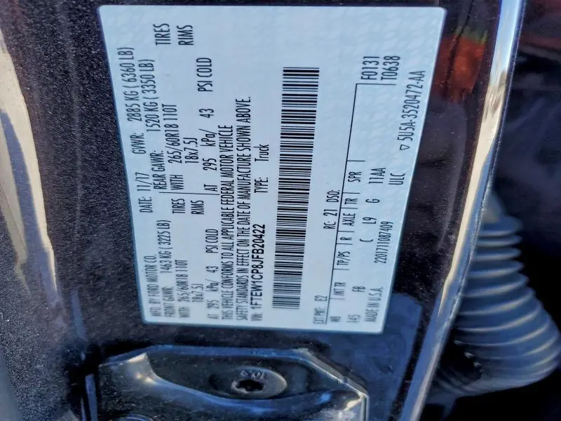 2018 FORD F150 SUPERCREW  