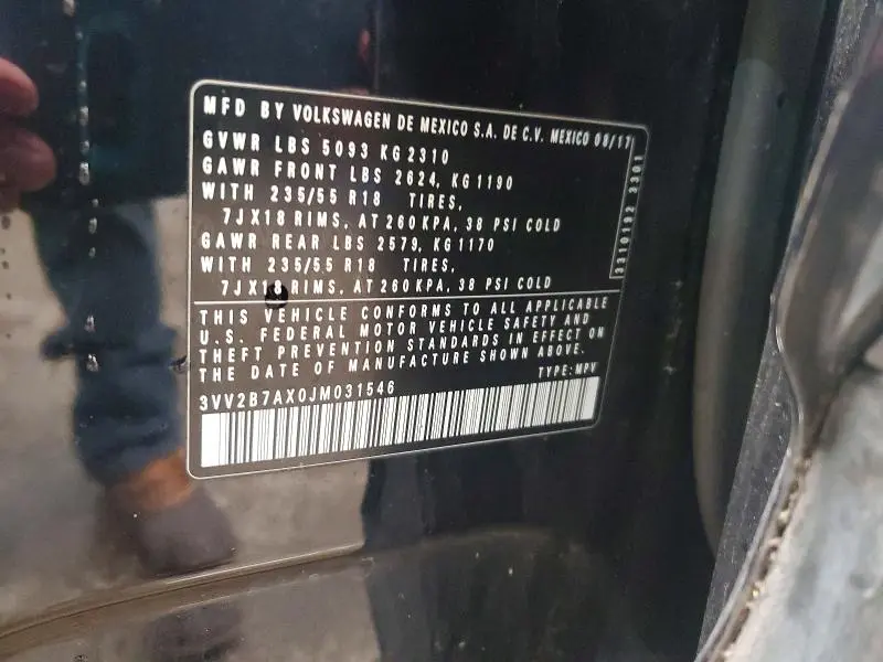 2018 VOLKSWAGEN TIGUAN SE  