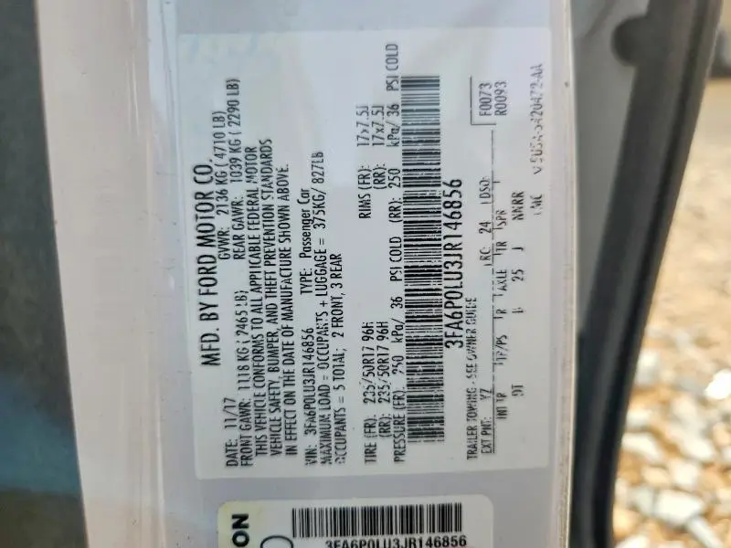 2018 FORD FUSION SE HYBRID  