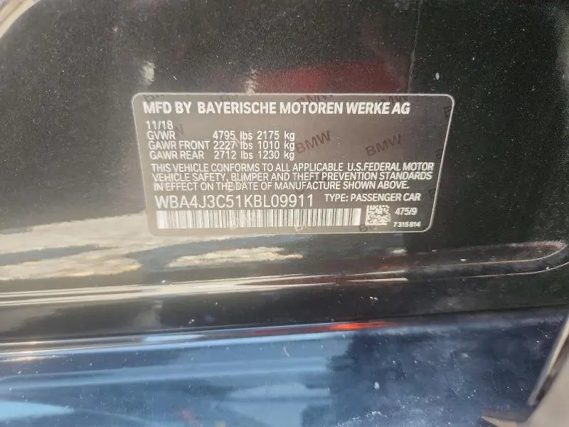 2019 BMW 430XI GRAN COUPE  