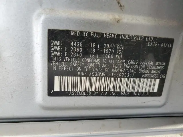 2014 SUBARU LEGACY 2.5I LIMITED  