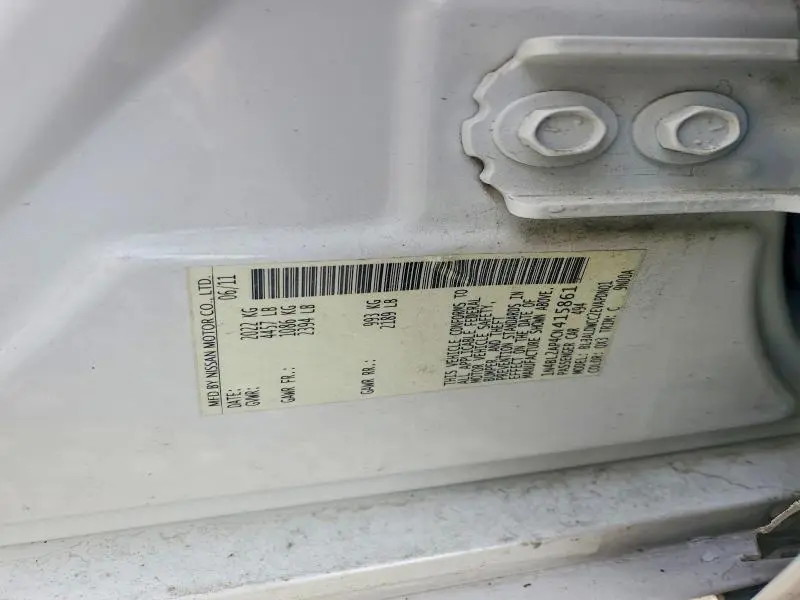2012 NISSAN ALTIMA SR  