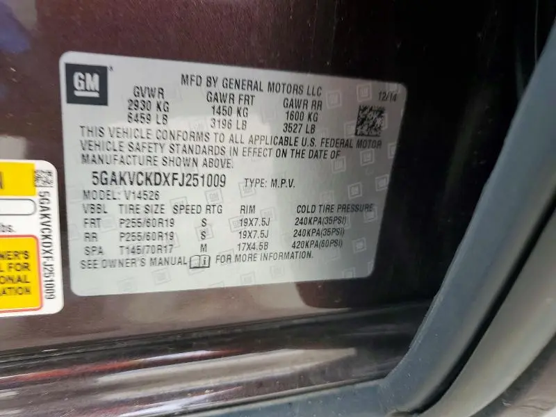 2015 BUICK ENCLAVE   