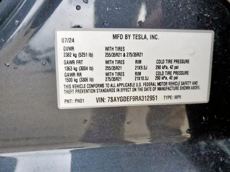 2024 TESLA MODEL Y   