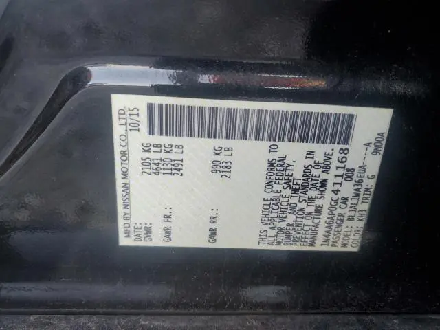 2016 NISSAN MAXIMA 3.5S  